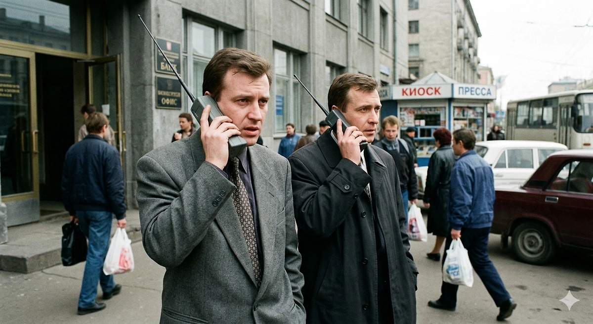 Когда появилась мобильная связь в России: из-за чего и когда пропали пейджеры? Фото © Nano Banana AI