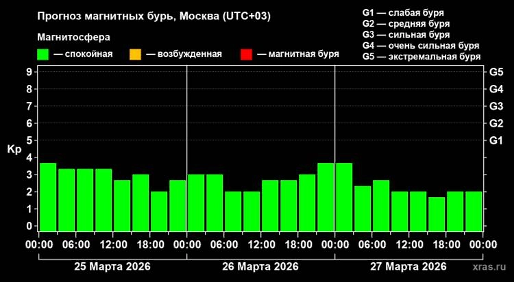 Прогноз магнитных бурь на 25, 26, 27 марта 2026 года: правда ли что магнитные бури заканчиваются? Фото © Лаборатория солнечной астрономии ИКИ и ИСЗФ