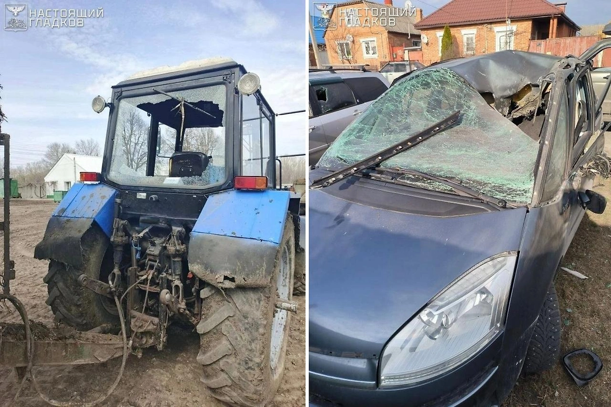 Последствия атаки ВСУ на Белгородскую область. Фото © Telegram/ Настоящий Гладков