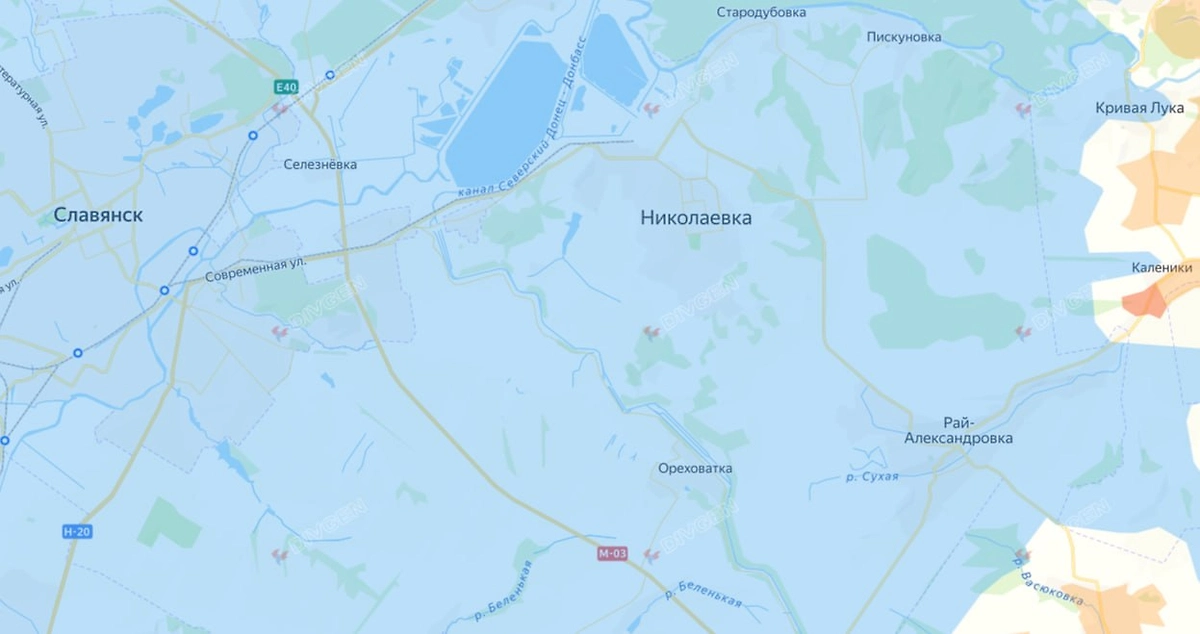 Карта СВО на 27 марта 2026 года. Армия России ведёт бои за Голубовку и Рай-Александровку. Фото © divgen