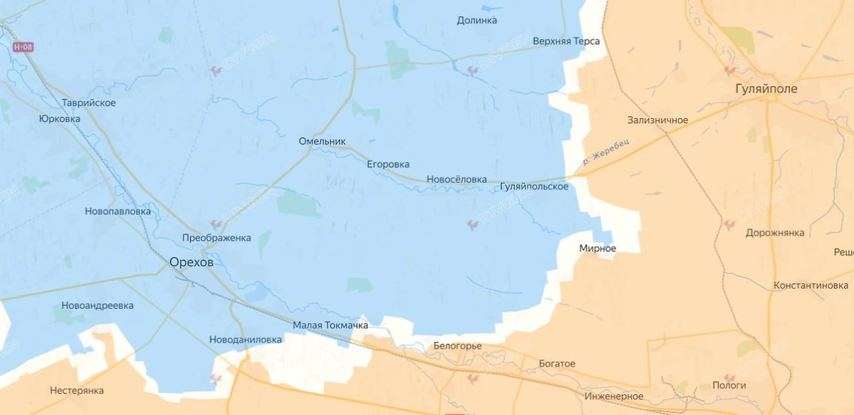 Карта СВО на 29 марта 2026 года. Продвижение Армии России у Гуляйполя. Фото © divgen.ru