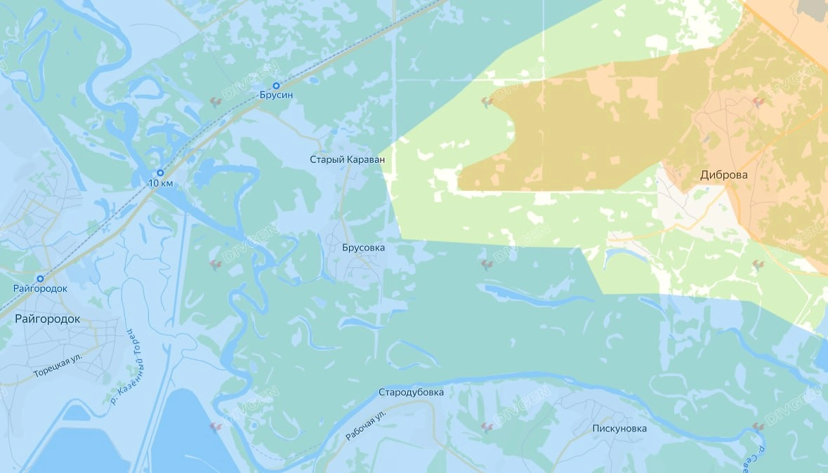 Карта СВО на 29 марта 2026 года. ВС РФ освободили Брусовку. Фото © divgen.ru