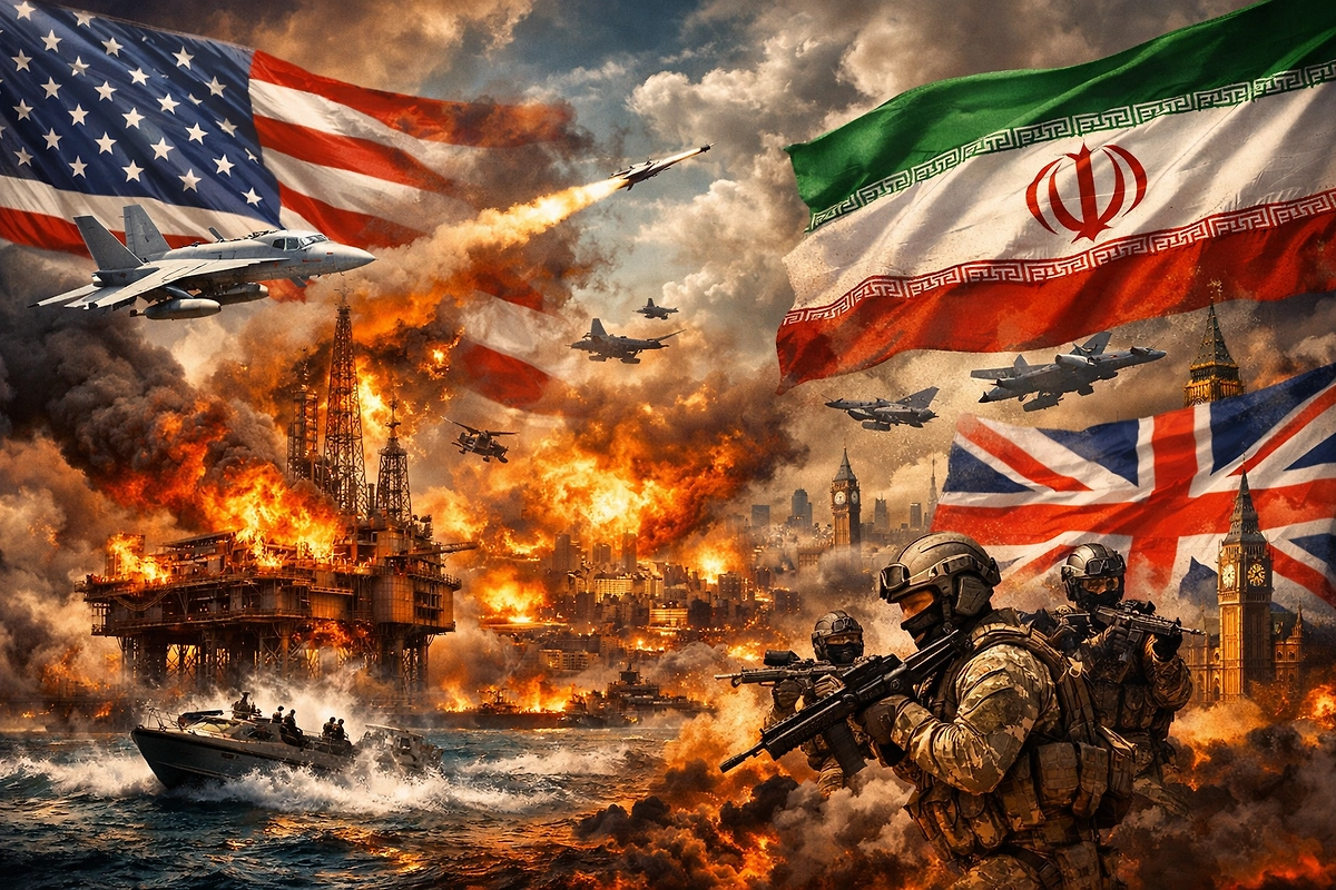 Армия США бьёт по Тегерану, Израиль начал войну в Ливане. Обложка © Chat GPT