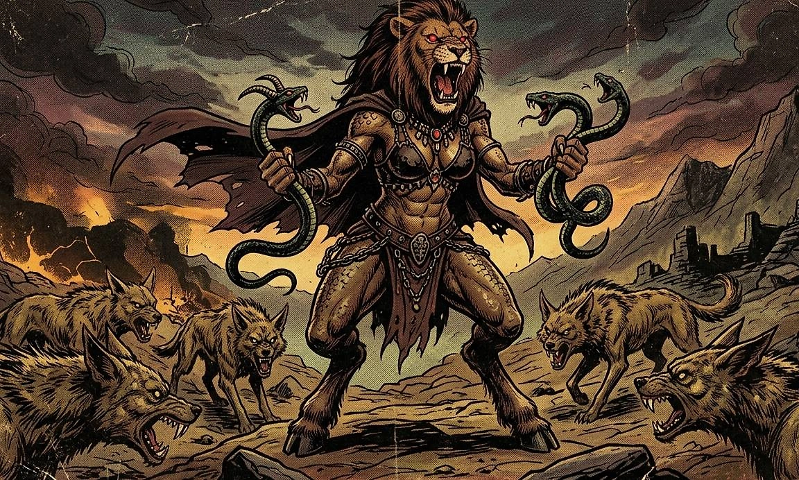 Древняя мифология: Ламашту — демоница, убивавшая младенцев и рожениц. Фото ©&nbsp;Nano Banana AI