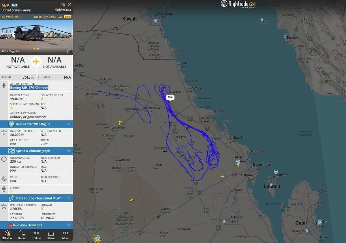 Район поисков. Скриншот © «Военная хроника»/Flightradar24