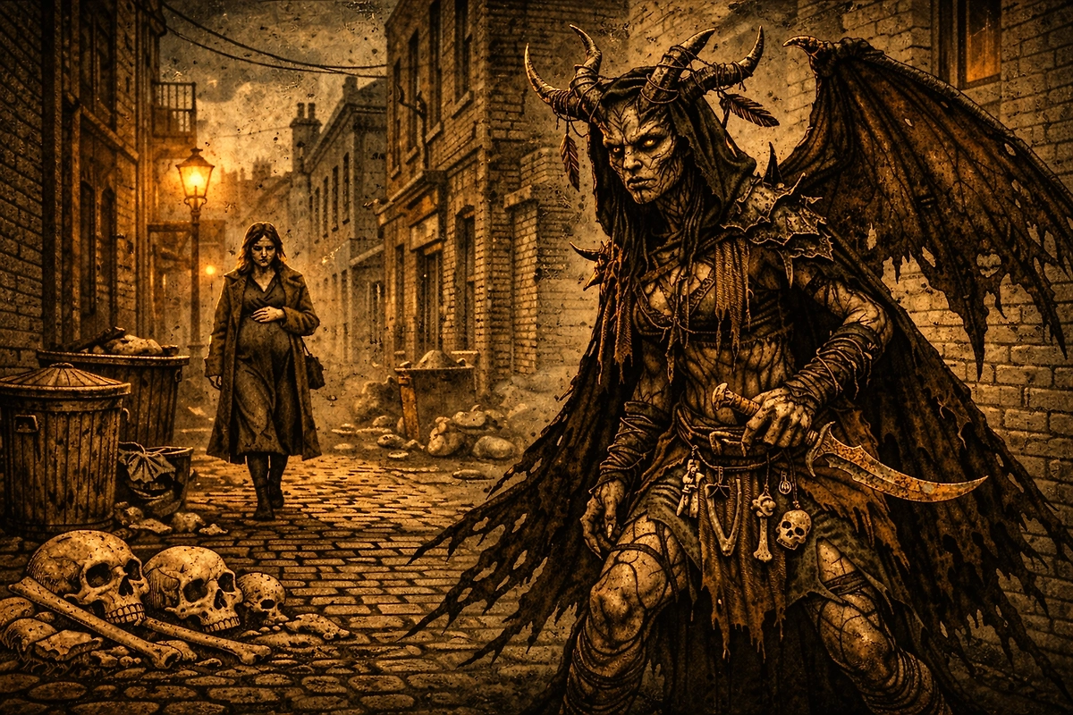 Византийская миниатюра с изображением демоницы Гелло. Образ, перекочевавший в славянские заговоры от лихорадок и детских болезней. Фото ©&nbsp;Chat GPT 