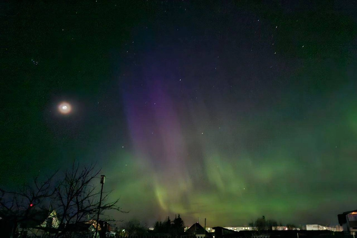 Северное сияние. © Telegram / АстроФотоБолото