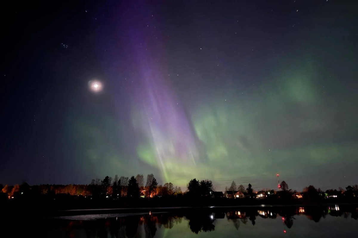 Северное сияние. © Telegram / АстроФотоБолото