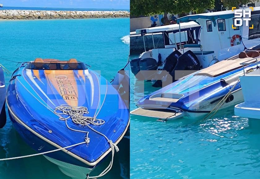 Лодка, которая перевернулась на Мальдивах. Коллаж © SHOT