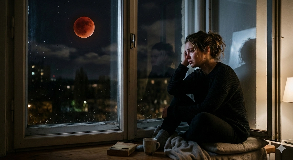 Самый энергетически опасный день марта 2026: затмение и полнолуние 3 марта. Фото © Nano Banana AI