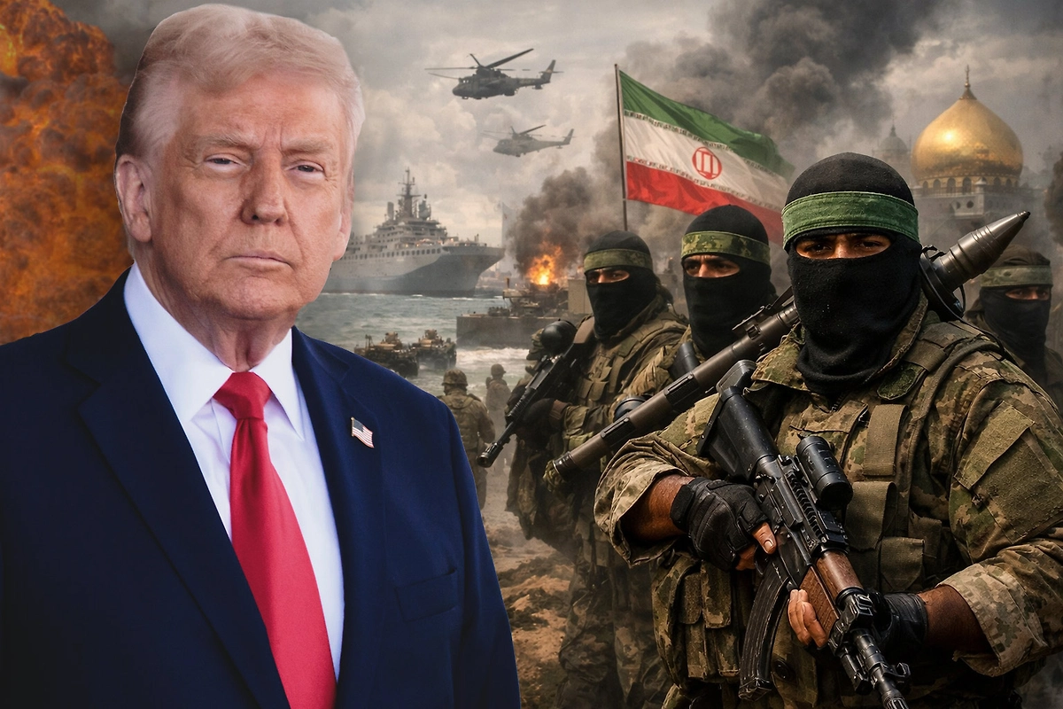 Американские войска бьют по Ирану, Тегеран отвечает ударами по базам США и Израиля. Обложка © Chat GPT, © Shutterstock / FOTODOM / Joshua Sukoff