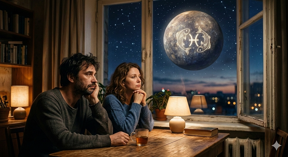 Чем опасно 20 марта: ретроградный Меркурий в Рыбах. Фото © Nano Banana AI