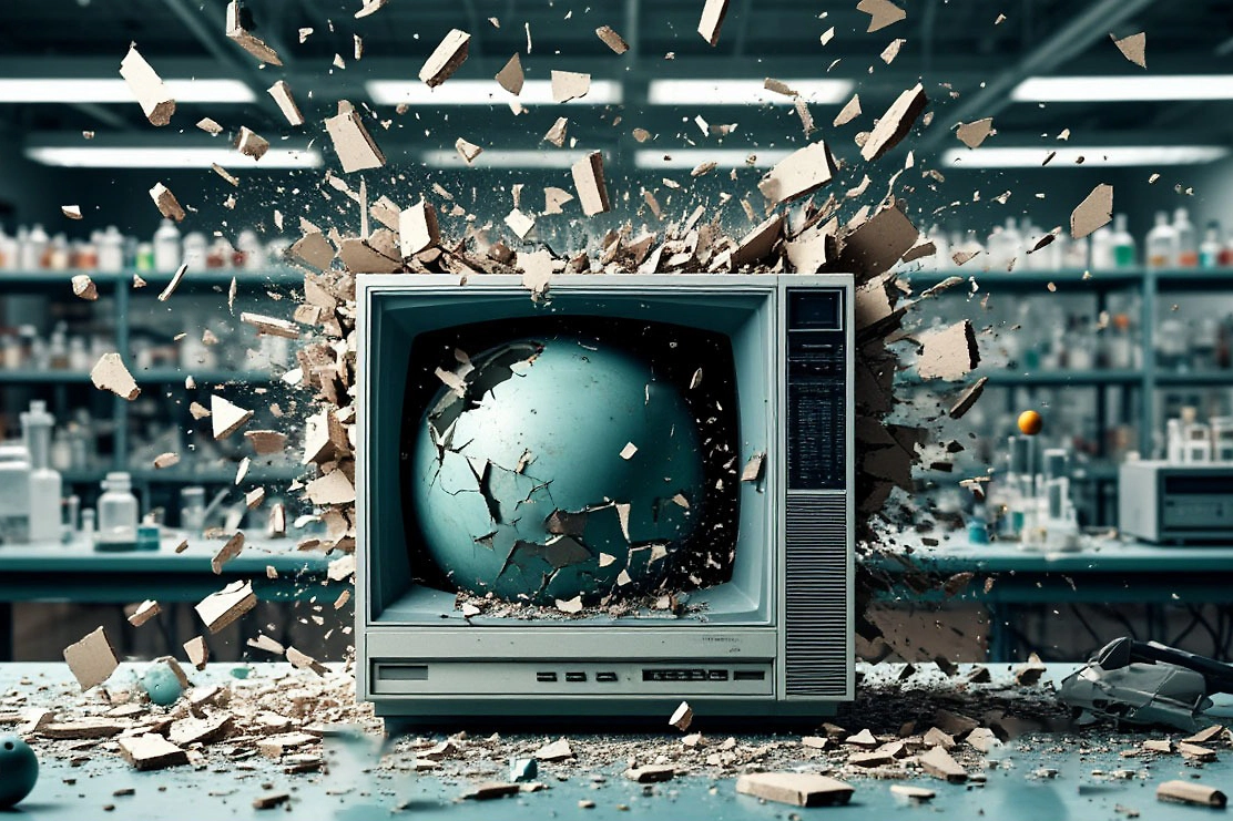 Физики «открыли» частицу, которая раздувается до шара для боулинга. Наука тоже любит шутить. Фото © «Шедеврум»