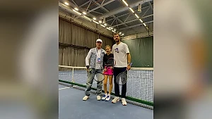 Костомаров сыграл в теннис с Хачановым