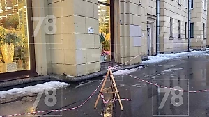 Глыба льда упала на коляску с ребёнком в Санкт-Петербурге