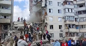 Появилось видео спасения ребёнка из-под завалов рухнувшего дома в Белгороде