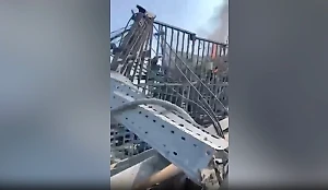 Появилось видео разрушений на Киевской ГЭС после одного из крупнейших «ударов возмездия»