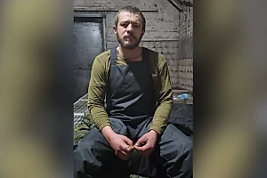 Появилось видео с единственным выжившим ВСУшником при штурме ИК под Курском