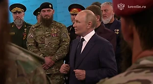 Путин пообщался с чеченскими добровольцами, отправляющимися на СВО