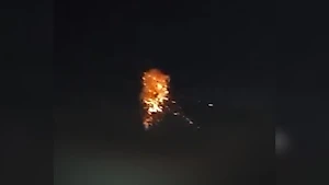 Момент уничтожения дрона над Подольском попал на видео