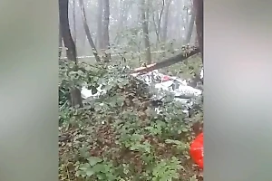 Опубликовано видео с места крушения самолёта в Приморье, где разбились супруги из Омска
