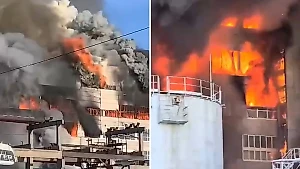 Пожар на мебельной фабрике в Барнауле локализовали на 6,8 тысячи квадратов