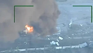 ВС РФ «Ланцетом» уничтожили украинский танк в районе Волчанска