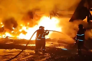 Площадь пожара на заводе «Пластик» под Тулой выросла до двух тысяч квадратов