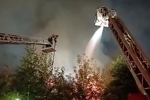 В Москве загорелась типография