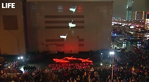 Бесконечный клин белых журавлей взмыл в небо из "Крокуса" под взорами плачущих россиян