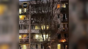 Несколько квартир получили повреждения в Петербурге, когда в дом врезался БПЛА