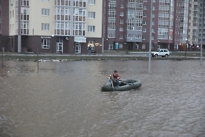 Правобережная часть Кургана ушла под воду