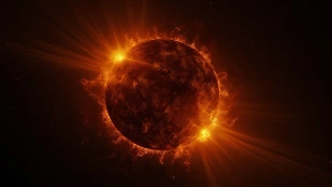 Загадочный объект замечен в небе во время солнечного затмения