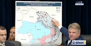 В Конгрессе показали карту России с зоной поражения ракетами США