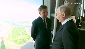 Триумфальный столп и новые небоскрёбы: Миллер рассказал Путину о планах развития "Лахта-центра" в Петербурге