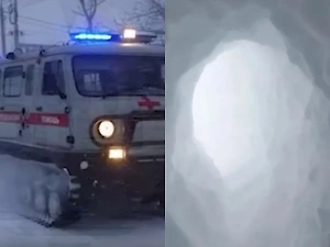 УАЗ на гусеницах и снежные туннели: Показаны постапокалиптические последствия снежной бури на Сахалине