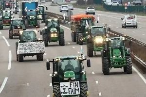 Во Франции протестующие фермеры громят грузовики польских дальнобойщиков и уничтожают еду
