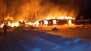 В Свято-Серафимовском монастыре под Омском произошёл пожар
