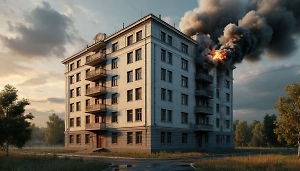 Пожар вспыхнул в военкомате Винницы