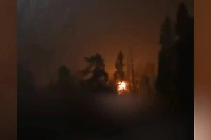 Момент уничтожения украинского дрона над Кубинкой попал на видео