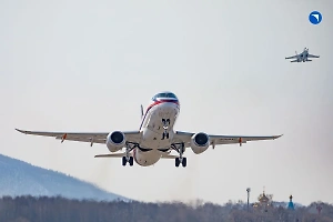 SJ-100 с отечественными двигателями совершил десятый испытательный полет