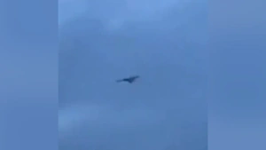 Появилось видео с пролётом украинского беспилотника в Липецкой области
