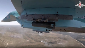 Высший пилотаж: На видео сняли виртуозный налёт российских асов на Су-34 на «резервы» врага