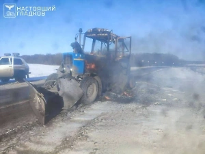 Дрон ВСУ спалил трактор и ранил мирного жителя в Белгородской области