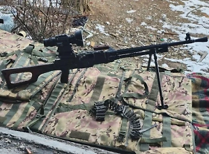 Российские военные в зоне СВО затрофеили редкий советский пулемёт