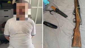 Вооружённый до зубов неадекват стал стрелять с балкона в алкогольном психозе