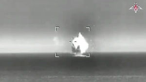 Появилось видео, как Российская армия сожгла морские дроны ВСУ, пытавшиеся атаковать Крым