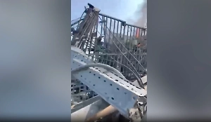 Появилось видео разрушений на Киевской ГЭС после одного из крупнейших «ударов возмездия»