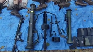 Флаг Канады, молитвы на польском и куча оружия: Появилось видео с места ликвидации ДРГ на Брянщине