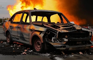 Дрон-камикадзе подорвал автомобиль с мирными жителями под Белгородом, есть раненые